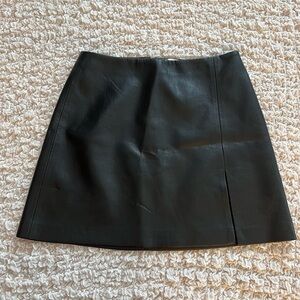 Black Aritzia vegan leather skirt